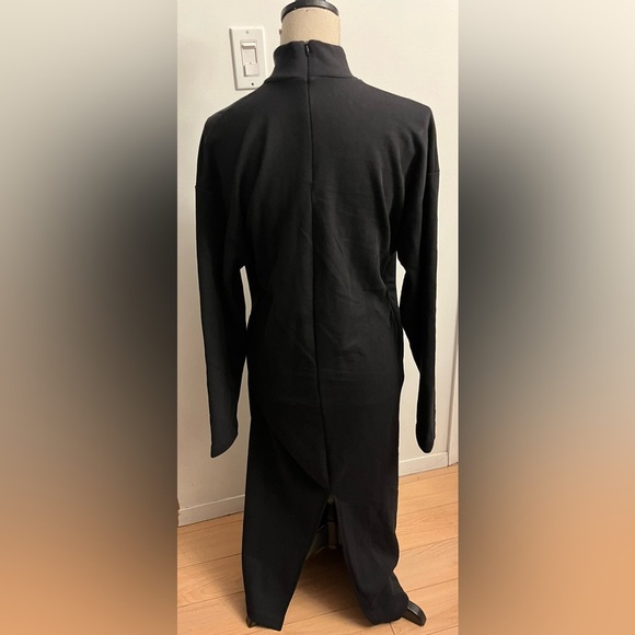 ZARA High Collar Maxi Dress Black L/XL - Picture 3 of 7